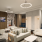 Rendering of club with couches, several accent chairs and banquette seating