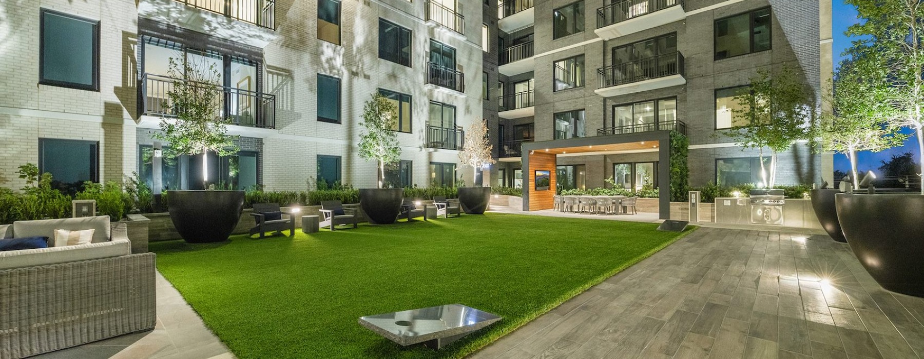 activity field and cornhole