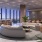 rendering showing two sofas with hightop table and chair and banquette seating